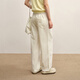 LESS 2025 autumn new Tennis denim straight trousers 2P7E14420 986 denim white S