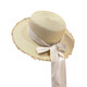Lai Peisi Flat Top Showed Straw Sombrero Mujeres de verano Vacaciones Beach Beach Sun Protection Gat BoCh Brim Sun Gat Sun Sproh Showed Sweat - Beige [Slecinde de abejas]
