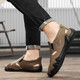 Men's sandals summer popular slippers beach shoes outdoor sports style wear-resistant large size breathable lazy men's shoes (JL) AS9909 brown 41