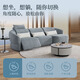 
Lezhibao LAZBOY fabric zero wall function sofa living room multi-person imperial concubine seat Chenille sofa blue star 673 starlight white-2.95m-small-three-person double electric