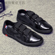 Canvas-Schuhe für Männer mit einem Fuß, faule Männerschuhe koreanische lässige schwarze Stoffschuhe ohne Schnür-up trendige Schuhe 9926 Helles Leder schwarz 39