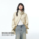 太平鸟【张婧仪同款】人生风衣外套女25年商场新款卡其色A1BEF3329 香草绿 XS 150