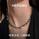 HEFANG He Fang Jewelry Bubble Nebula Necklace Clavicle Chain Light Luxurious and High-end Ladies Birthday Gift for Girlfriend Combination (Galaxy Gray Necklace + Earrings)