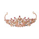 Bridal Crown Headdress New Wedding Dress Accessories Eighteenth Birthday Wedding Crown Headband Hair Accessories Silver Sapphire Crystal