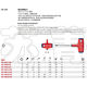 Kunlinyi Suisse Pb Tools suisses Renforced Star Plum Blossom Téle T Gandoue en forme de T PB 1408 Série 14087-60 Longueur totale 105 mm