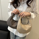 Dadong Nischendesign Frauenbag 2025 Neue weiche Leder Textur Cloud Handtasche Knödelbeutel Einfacher Mode -Handtaschen -Tasche grau