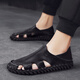 Steffie Love Sandalias Romanas para hombres 2025 Nuevo verano Drive Lazy Soft Soft Sole de cuero casual de cuero de moda Huecar Sandalias de cuero de doble propósito 9926 Color de trigo 39