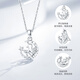 Mengjinyuan platinum pendant Unicorn Star and Moon platinum PT950 imitation diamond car flower as a birthday gift for your girlfriend, weighing about 1.85g