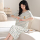 Modal Nightband Sommer Frauen 2025 Neues Modal Ice Seide kurzärmelig kühles Gefühl kann außerhalb von Heimkleidung Pyjamas Kleid 13297 2xl 140-160jin [Jin entspricht 0,5 kg] vor 16 Uhr am selben Tag geliefert