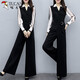 Tucano; Specht Frühlings- und Sommer-Jumpsuit Frauen 2025 Frühling neuer koreanischer Mode-Fashion Casual Black Jumpsuit High Taille Wide Legs Set Black Stripe 345 Dünn S 80-95Jin [Jin gleich 0,5 kg]