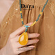 Dara beeswax pendant, no baked color, no optimization, Russian material pendant, blue water jade necklace, Chinese Valentine's Day gift for girlfriend
