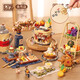 Chinesische Snacks, Desserts und Desserts, nationale Trends Retro-Bausteine und Spielzeug, Mid-Autumn Festival 1391 Food Platter