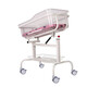 Confinement center club crib hospital newborn multi-functional stainless steel removable anti-spill milk baby stroller white model + mattress + mosquito net + fully transparent basin