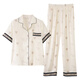 
Fenshiman pajamas for women in summer ice silk short-sleeved trousers set thin 2025 new imitation silk high-end home clothing 6626 M (recommended to wear weight 80-100 Jin [Jin equals 0.5 kg])