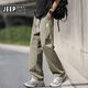 JEEP SPIRIT吉普男士裤子夏季薄款美式潮牌直筒冰丝裤男生军绿色凉感透气休闲 灰色6636 M