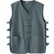 
Zuosik summer thin sub-cotton linen vest Chinese style Tang suit men's vest clip Han jacket and plate button old man sweatshirt north beige white sesame 1901B vest 2XL 155-170Jin [Jin equals 0.5 kg]