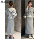 Magiopy International Luxus High-End-Marke Spring Korean Schwarzer Freizeitanzug Frauen modische Spitzenbasis-Hemd Außenbeschläge Schwarze Hosen dreiteilige Sets (100 Jin [Jin gleich 0,5 kg]))