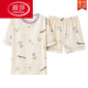Langsha Summer Damen Selbstverschleimert Brustpyjama Set reine Baumwolle dünne große koreanische Art.
