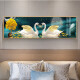 MEI'AN HOME DEL HOME DISTORA DEL BARDILLO DEL BARRIDO Light Luxury Dormitorio principal Pintura colgante de la pared Mural Swan 2024 Nuevo estilo WS1047 Soporte mutuo 50*200 cm Tamaño de lujo de más de 2 metros cama o invitado