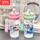 Thermos (Thermos) Nezha Ao Bing Outdoor Water Cup tragbarer Doppeltrink-Kaffee-Kaffeetasse Neue Männer- und Frauen-Sportstrohkessel mit hoher Weiß-Lily-Valley-PC-Wasserbecher-Hst3294, die + passender PC