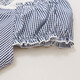 IEF/AIYIFU 2025 Sommer Neue koreanische Version rein und stilvolles Plaid -Design Slim und vielseitige Körperjacke Blau und weiße Plaid L.