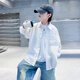 ANOTHER SKY brand authentic boys summer white long-sleeved sun protection shirt 2025 new children's light and breathable skin clothing trend white 140 cm