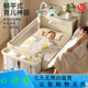 ULOP crib, removable splicing bed, multifunctional folding bed, diaper changing table, newborn baby cradle, rocking bed