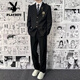 Playboy (PLAYBOY) DK uniform blazer men's college style Japanese style handsome and versatile student black jk casual suit black with the same badge M