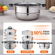 BSITN double layer steamer 2nd layer 30cm thickened stainless steel steamer gas stove household steamer induction cooker universal 2020