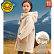 G.DUCKKIDS children's clothing store brand children's warm coat girls 2025 autumn and winter new style mid-length lamb fleece coat 6 gentle coffee 150 cm