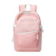 初弎2024新款时尚大容量双肩包男女大学生电脑包书包旅行包 粉色11975