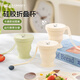 广意 折叠水杯便携式硅胶杯子户外随身旅行压缩漱口杯 豆绿 GY1478