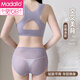 Modal einstellbare Unterwäsche Frauen 2025 Neue vordere Open-Buck-Top-Schlinge Anti-Sagen-Sammeln schöner Rücken-BH-Set Purple [Single Package] M 34/75Ab Push Cup Dünn und Dicke ca. 2,0 ° C