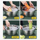 Vegetable cutting tool, multifunctional thickened stainless steel kitchen draining and grating basin, potato slices, radish grating, 3-piece set, 24cm solid basin + leaky basin + grating plate, food grade