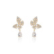 Qlady butterfly ear clip women without pierced ears light luxury high-end niche autumn and winter earrings 2025 new hot style earrings