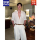 ROMON white Henry collar linen shirt men's summer and autumn old money style high-end sun protection shirt casual vacation style jacket black upgrade 90 buyers choose M 105120Jin Jin equals 0.5 kg