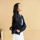 Three Color 2025 Autumn New Model [Fat-proof Denim] Retro Loose Jacket Denim Clothing Casual Top S Deep Sea Blue M 160/84A