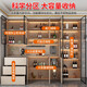 Chivass custom solid wood sideboard integrated with wall modern simple living room cabinet restaurant tea cabinet wine cabinet storage style 12200*40*220 solid wood ecological board (package 6 doors