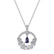 DL 1998 Fat Donglai quality tanzanite necklace <Wangshu> original design moon silver gentle star exquisite niche lock chain length about 40 4 4cm three sections adjustable