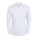 Shirt men's summer thin tunic pure white stand-up collar shirt long-sleeved slim business casual solid color top white counter quality 3XL