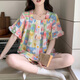 Also about 2025 new pajamas for women, summer cloud cotton with chest pad, short-sleeved sweet love, wearable home clothes set 9903-4 love, removable chest pad XL