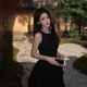 JIOESC little black dress birthday dress French style daughter-in-law high-end waist dress women's sleeveless cake short skirt black M 95-110Jin Jin is equal to 0.5 kg
