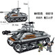 Lego Friends Military Series World War II Tank Building Blocks Small Particle Assembly Armored Vehicle Toys Children's Gift 66077-Tiger King Tank [853PCS]