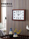 Living room wall clock silent bedroom office hanging table simple calendar clock household quartz clock perpetual calendar 6626 wood grain black disc simple 4934 cm