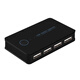 USB共享切换器多台共用一套KVM2进4出HU 高速版 USB3.0版 2切1双向切换器 2主8