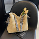 Bolsa tejida de paja de estilo perezoso para mujeres en verano 2025 New Seaside Vacation Bags Versátil