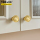 Yijia French Ball Messing Einloch-Griff-Kollektion Einfacher luxuriöser luxuriöser chinesischer Goldschrank Schubladen Schrankstürgarderobe Griff 1098-Single-Kupper Farbe
