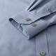 Qinchi Herrenhemd mit langen Ärmeln loses und ältere Frühlings- und Sommerdünnstil, yeliang's vaters geschäftliches formales Hemd reine weiße 1308 gebogene Hem-Hem-Blau-gebogene Saum 3884a Uniform Größe