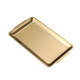 Yonghuan Rechteckige Plattenschale Golden Grillplatte Grillplatte flacher Bodenschale Rechteckige Platte 22*11304 Silber