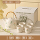 Meidu ceramic water set mug afternoon tea living room flower teapot teacup set housewarming wedding gift box small daisy flower tea set one pot four cups